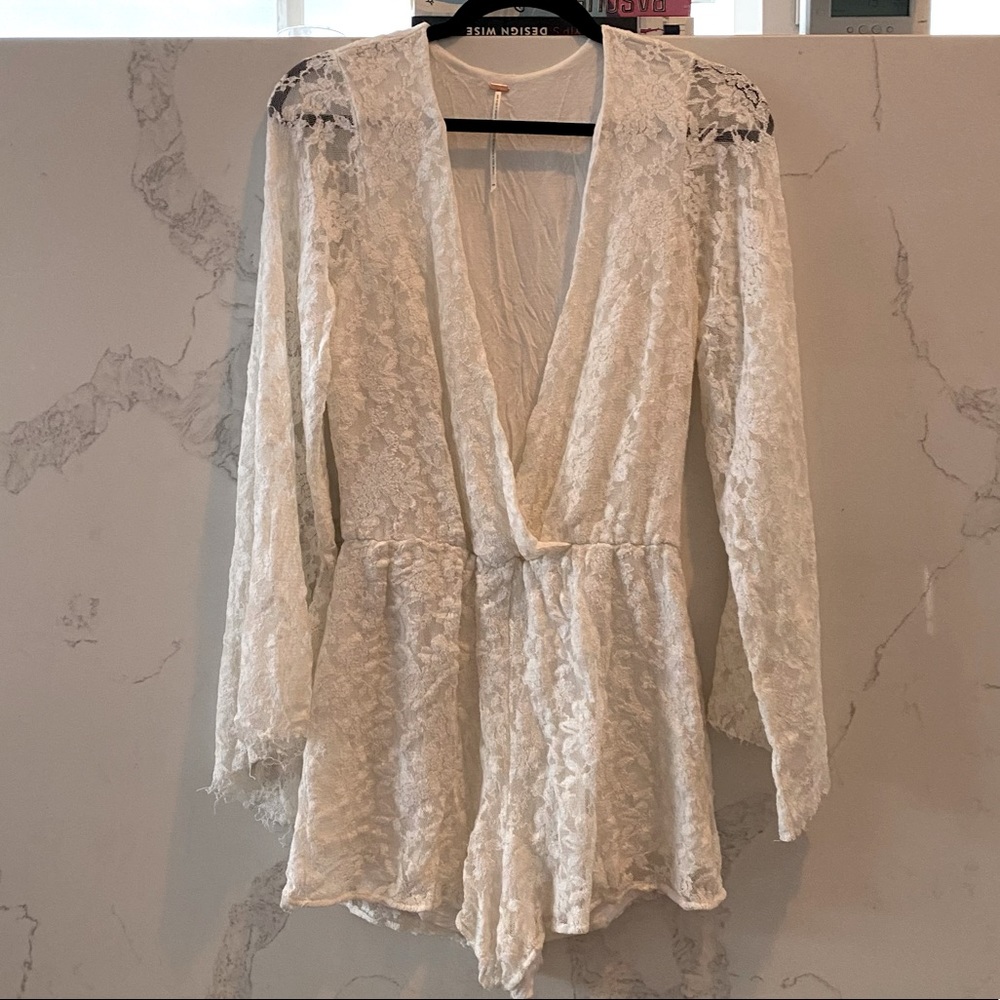 Free People Lace Romper